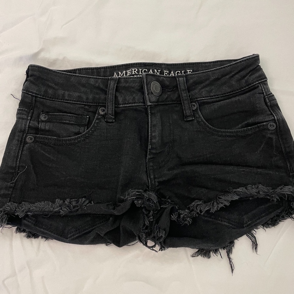 American Eagle Super-Low Shortie Short (size 0)